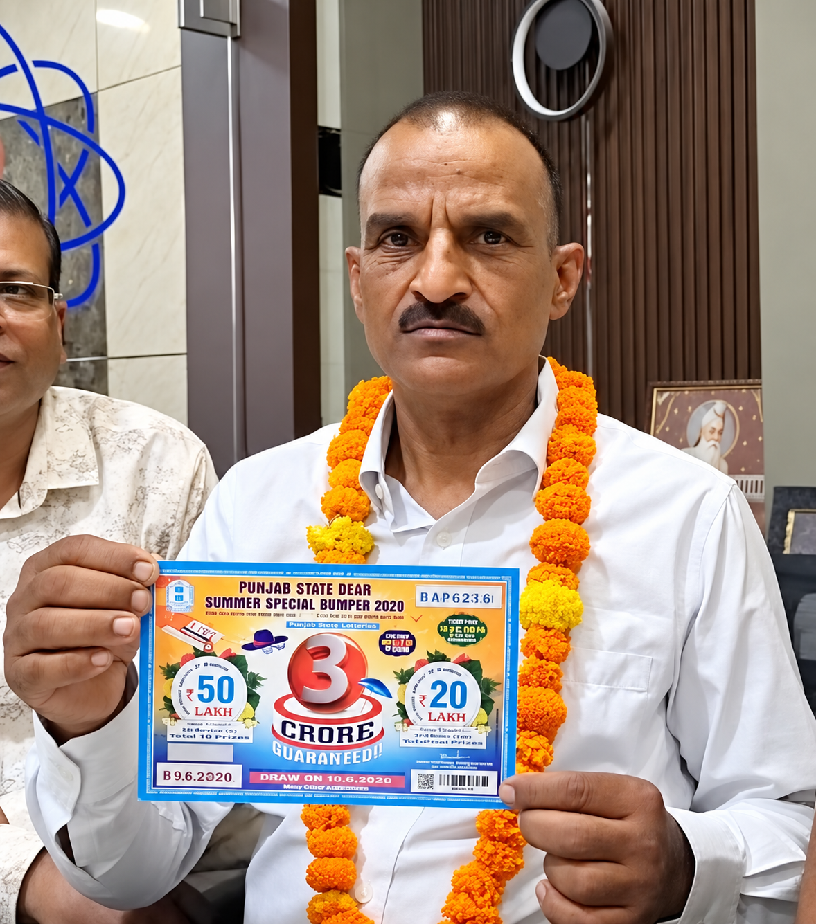 Person holding a Punjab State Summer Special Bumper ticket